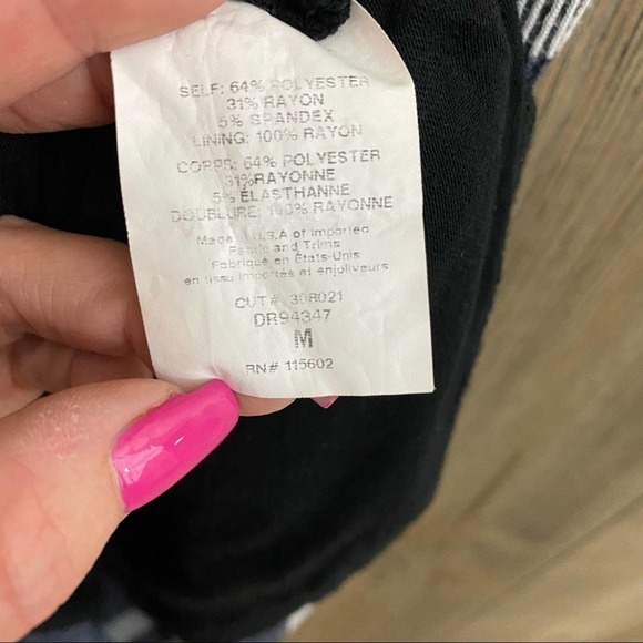 LUSH Striped Knit Tie Front Dress Size Medium - Picture 3 of 4